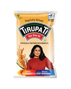 Tirupati Rice Bran Oil 1 Ltr Pouch